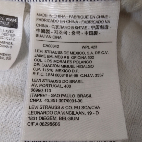 Size 32 Levi's Conductor Stripe Cargo Shorts Snap Pockets - Picture 10 of 10